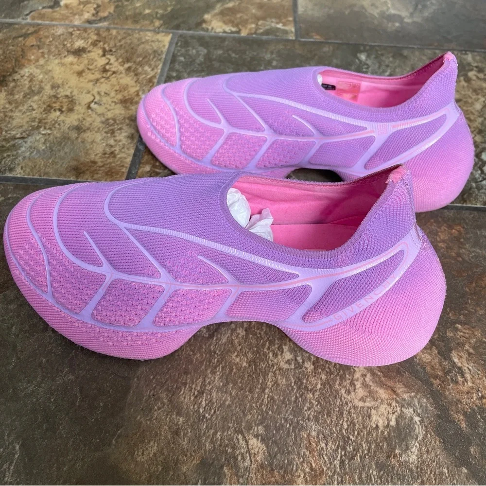 $995 Givenchy TK-360+ Purple/ Pink Low Top Knit Sneakers in Mesh NWT!! - Picture 8 of 10